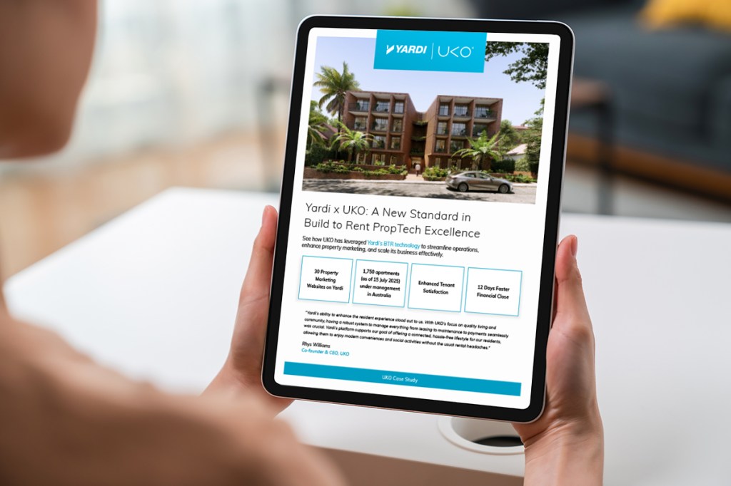 Yardi x UKO: A New Standard in Build to Rent Proptech Excellence
